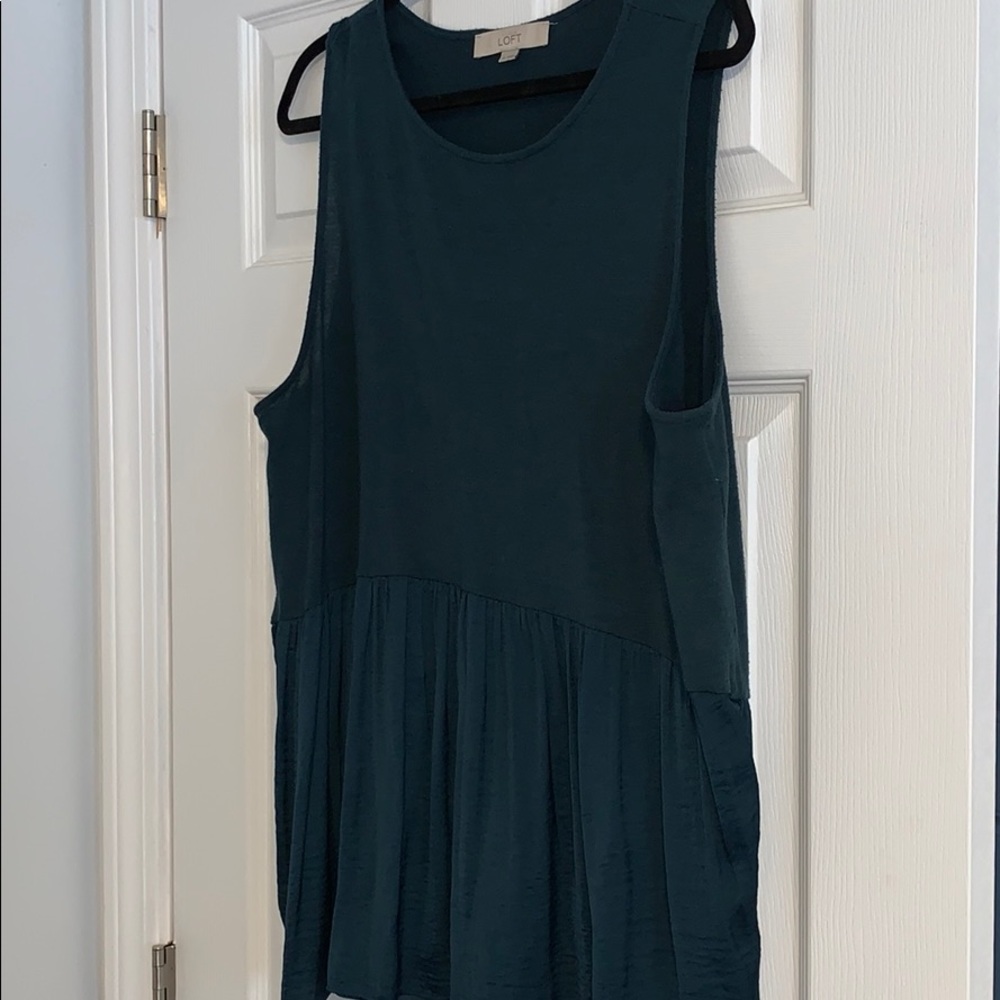 LOFT Half-Silk Peplum Tank